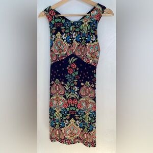 FARM Rio Navy Multicolor Paisley Floral Mini Dress